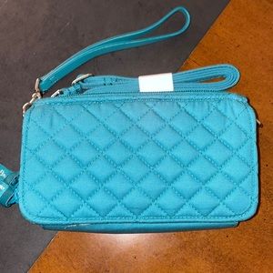 Teal Vera Bradley crossbody wallet